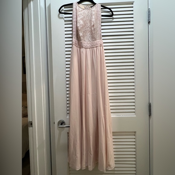 Lulus XS light pink bridesmaid or wedding dress. - Picture 1 of 6